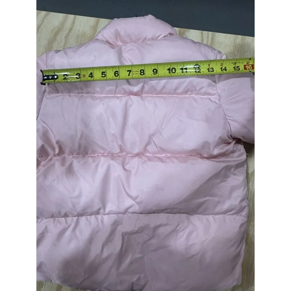 Polo Ralph Lauren Puffer Down Jacket L 12/14 Light‎ Pink White Pony Winter Coat